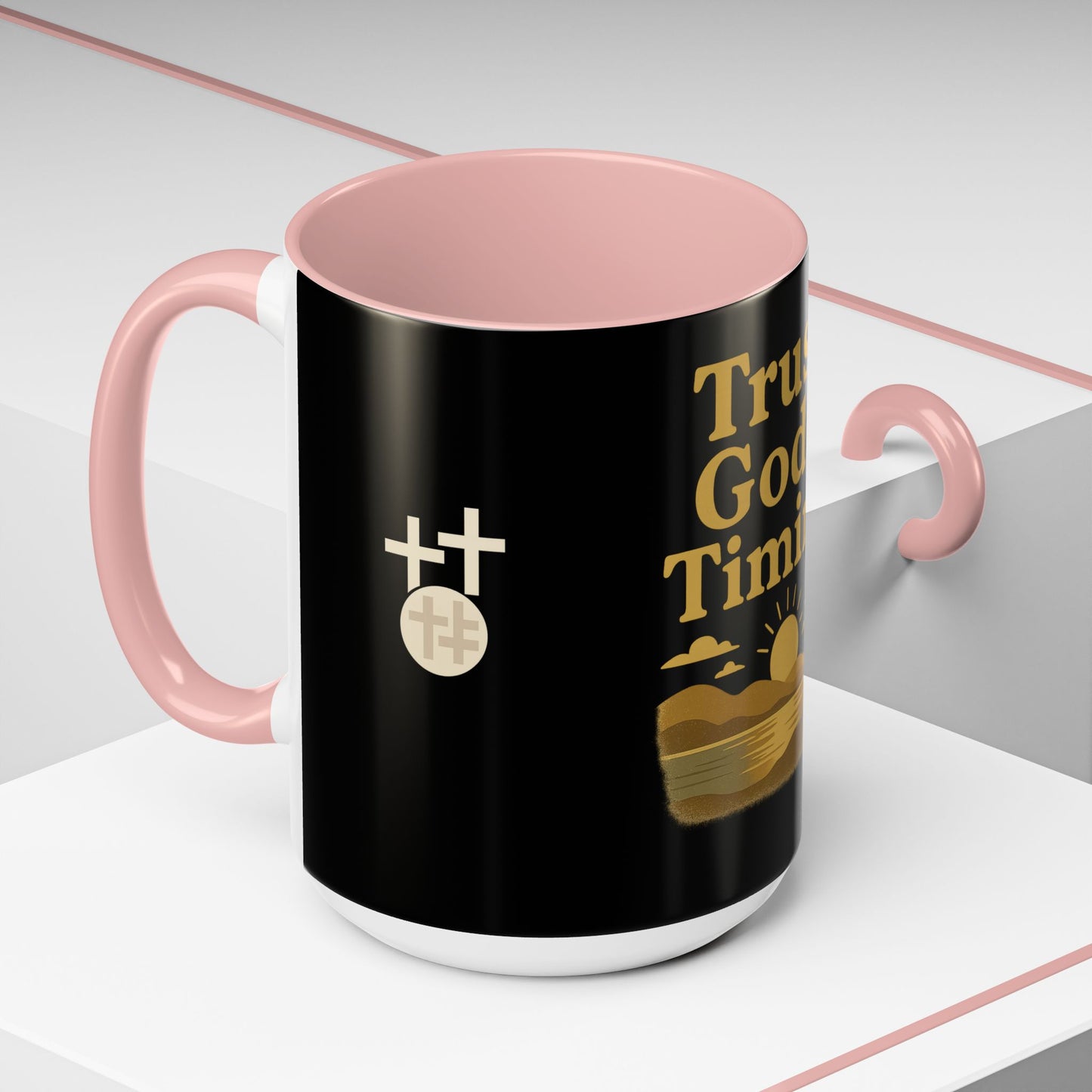 Trust God's Timing Christian Coffee Mug – Inspirational Accent Cup (11oz & 15oz), Faith-Based Gift for Coffee & Tea Lovers