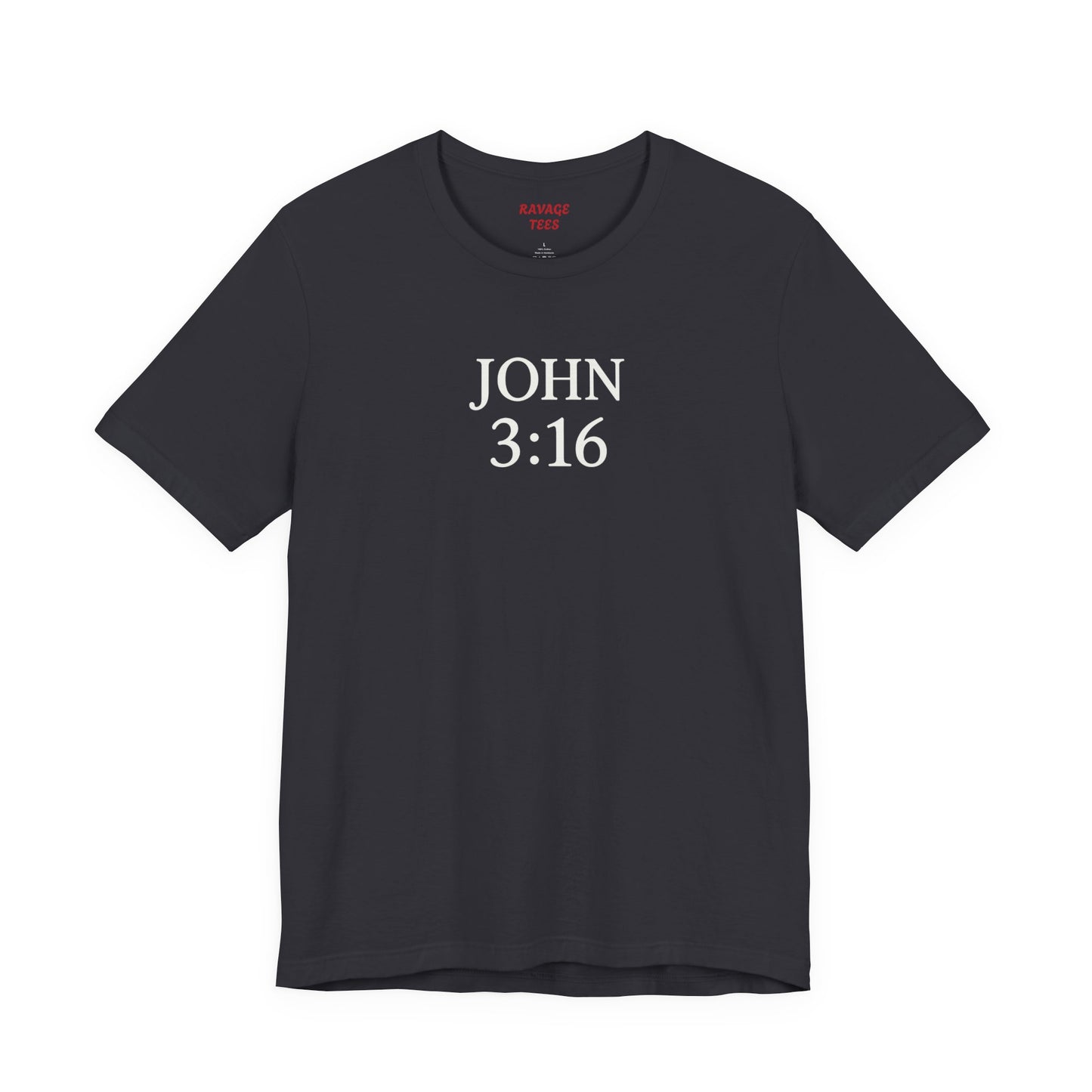 **JOHN 3:16 Faith-Inspired Unisex Tee – Christian Scripture T-Shirt, Religious Apparel, Inspirational Gift, Bible Verse Faith Shirt**