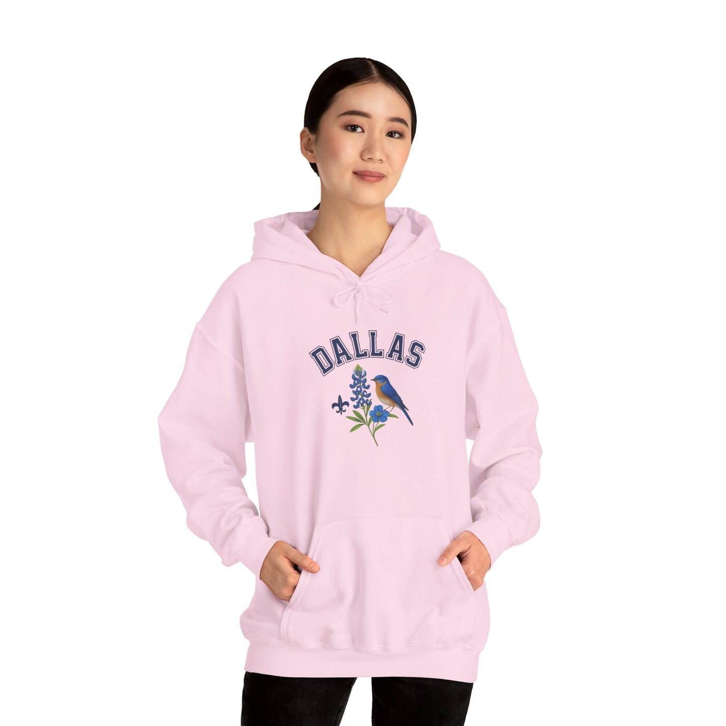 DALLAS Unisex Hoodie – Cozy Sweatshirt, Casual Travel Souvenir, Relaxed Streetwear Gift for Nature & City Lovers