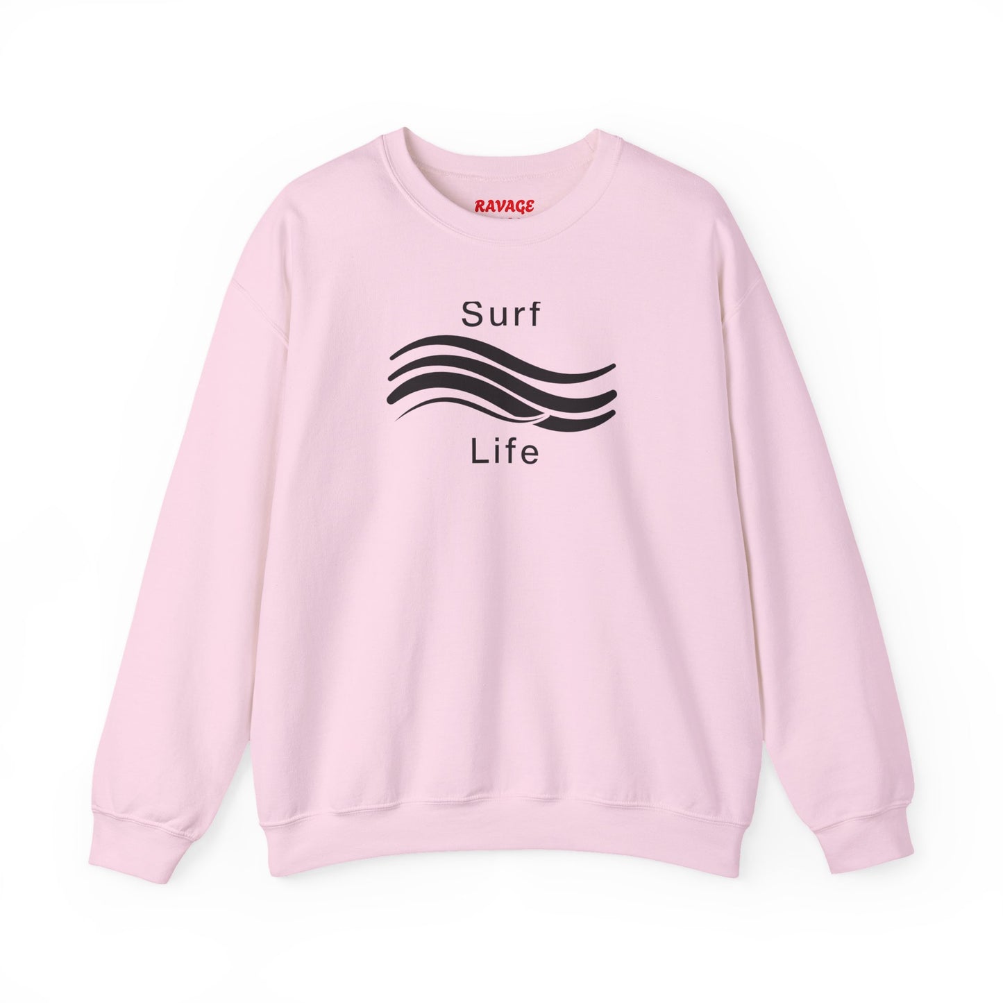 Surf Life Unisex Crewneck Sweatshirt | Beach Vibes, California Style, Perfect for Surfers