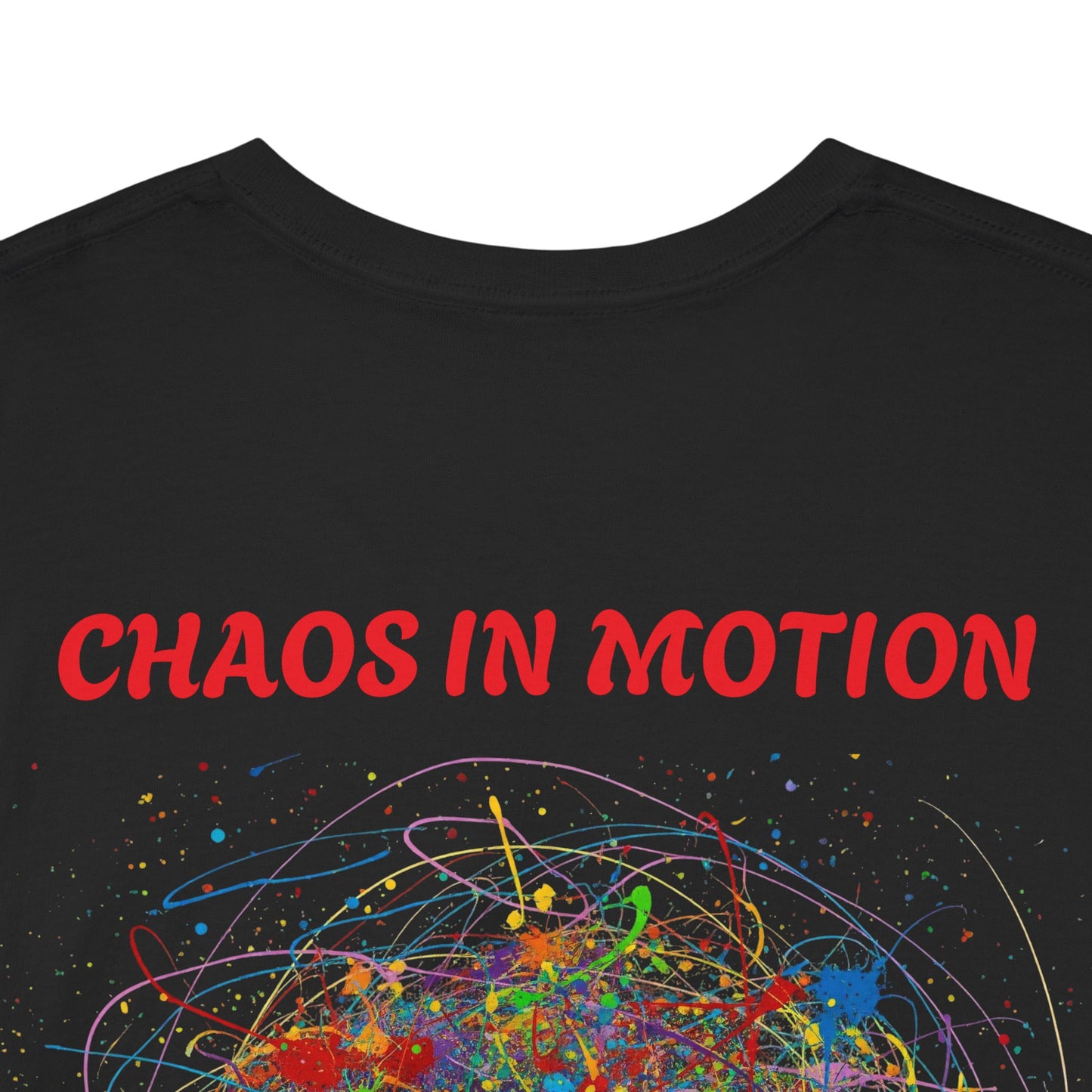 Dynamic Chaos Graphic Tee - Unisex Heavy Cotton T-Shirt, Casual Style