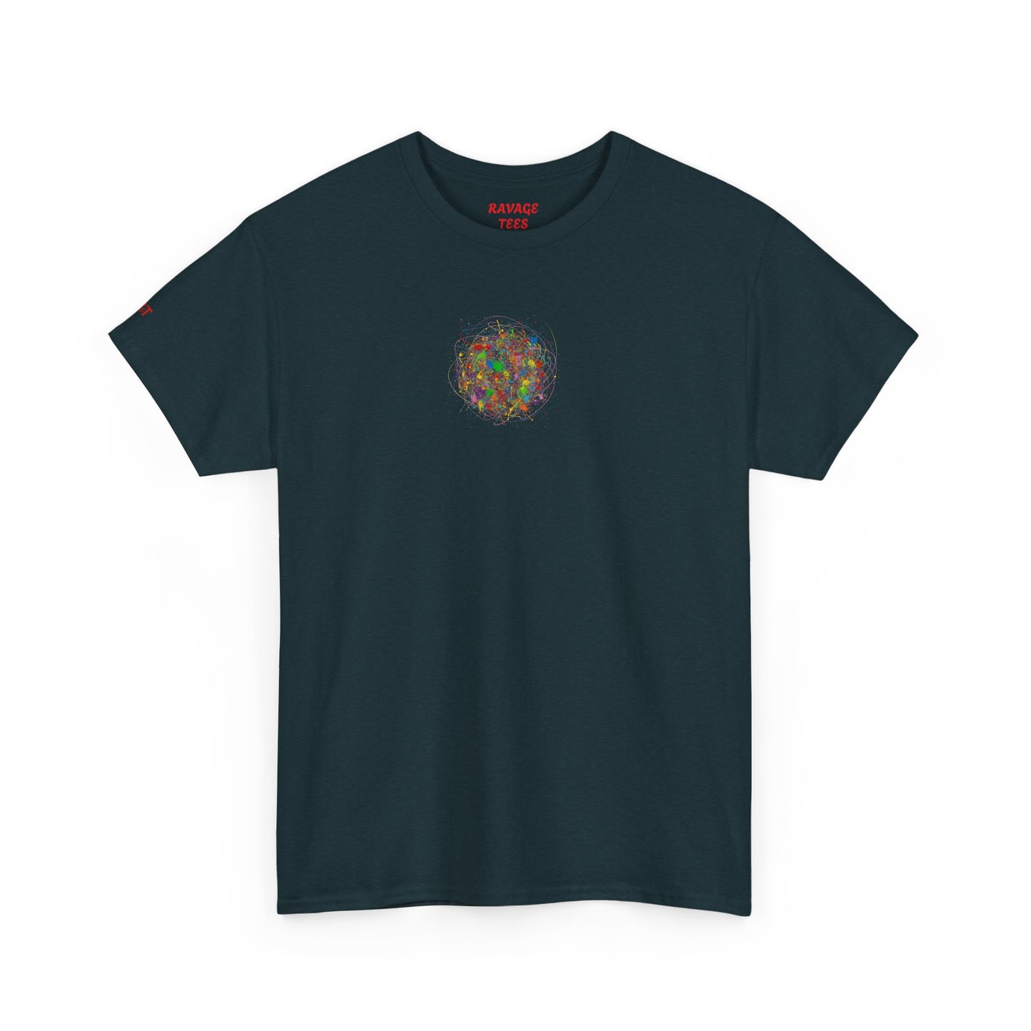 Dynamic Chaos Graphic Tee - Unisex Heavy Cotton T-Shirt, Casual Style