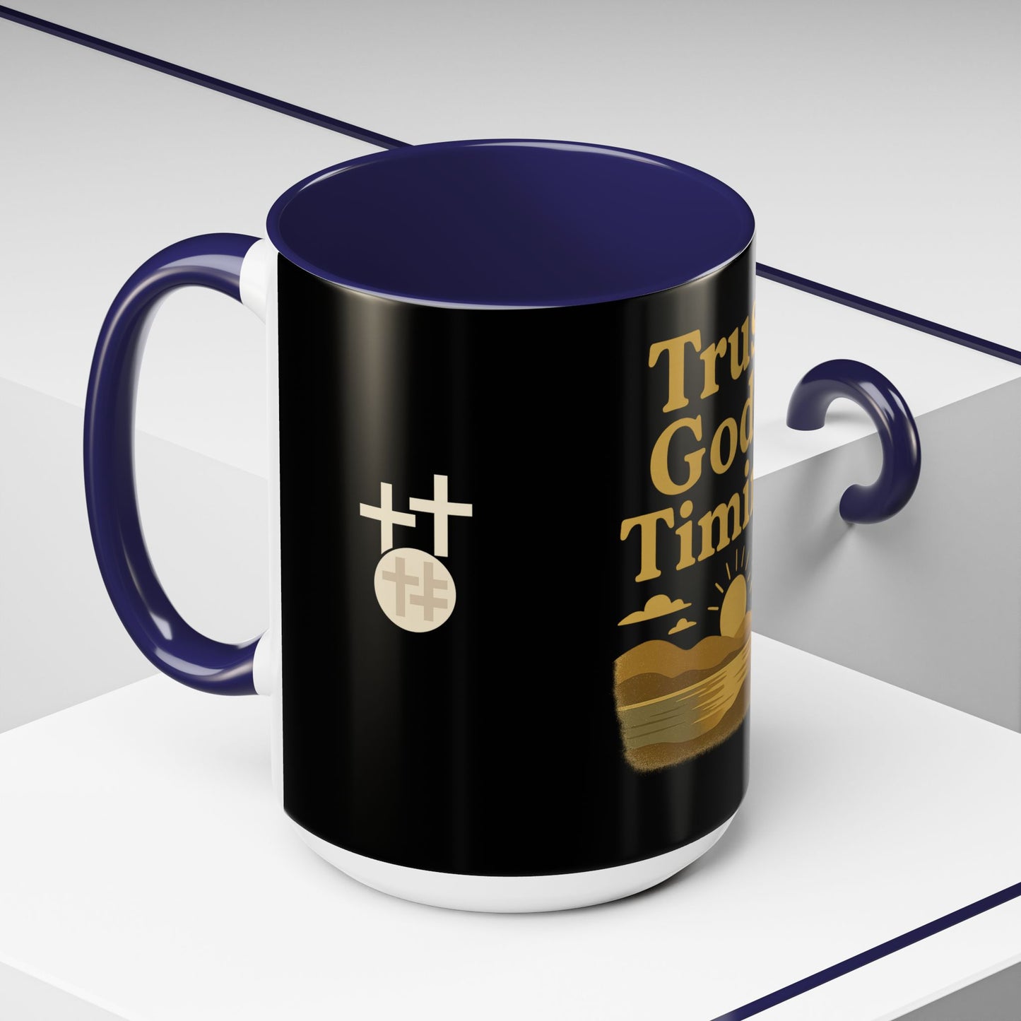 Trust God's Timing Christian Coffee Mug – Inspirational Accent Cup (11oz & 15oz), Faith-Based Gift for Coffee & Tea Lovers