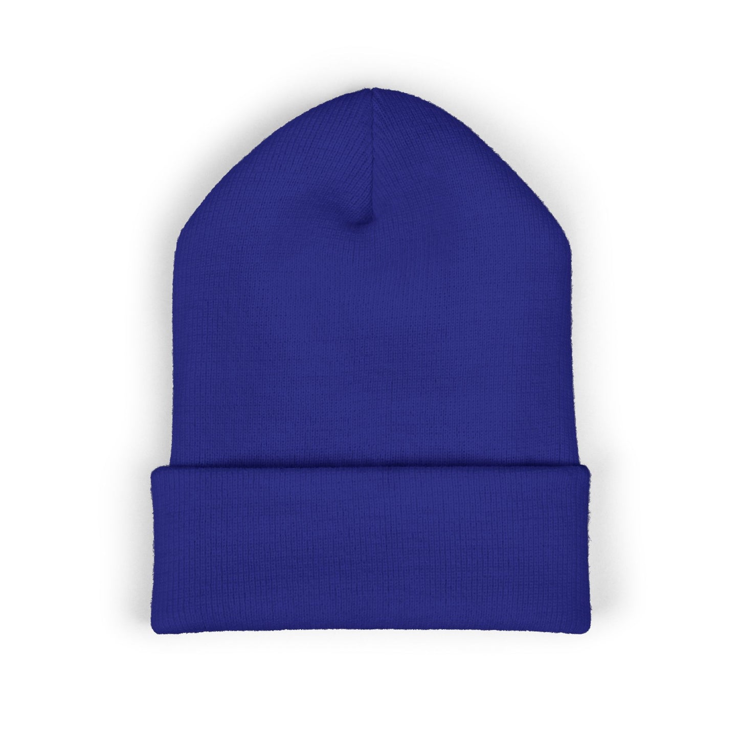 Fearless Embroidered Cuffed Beanie — Bold Black Knit Hat