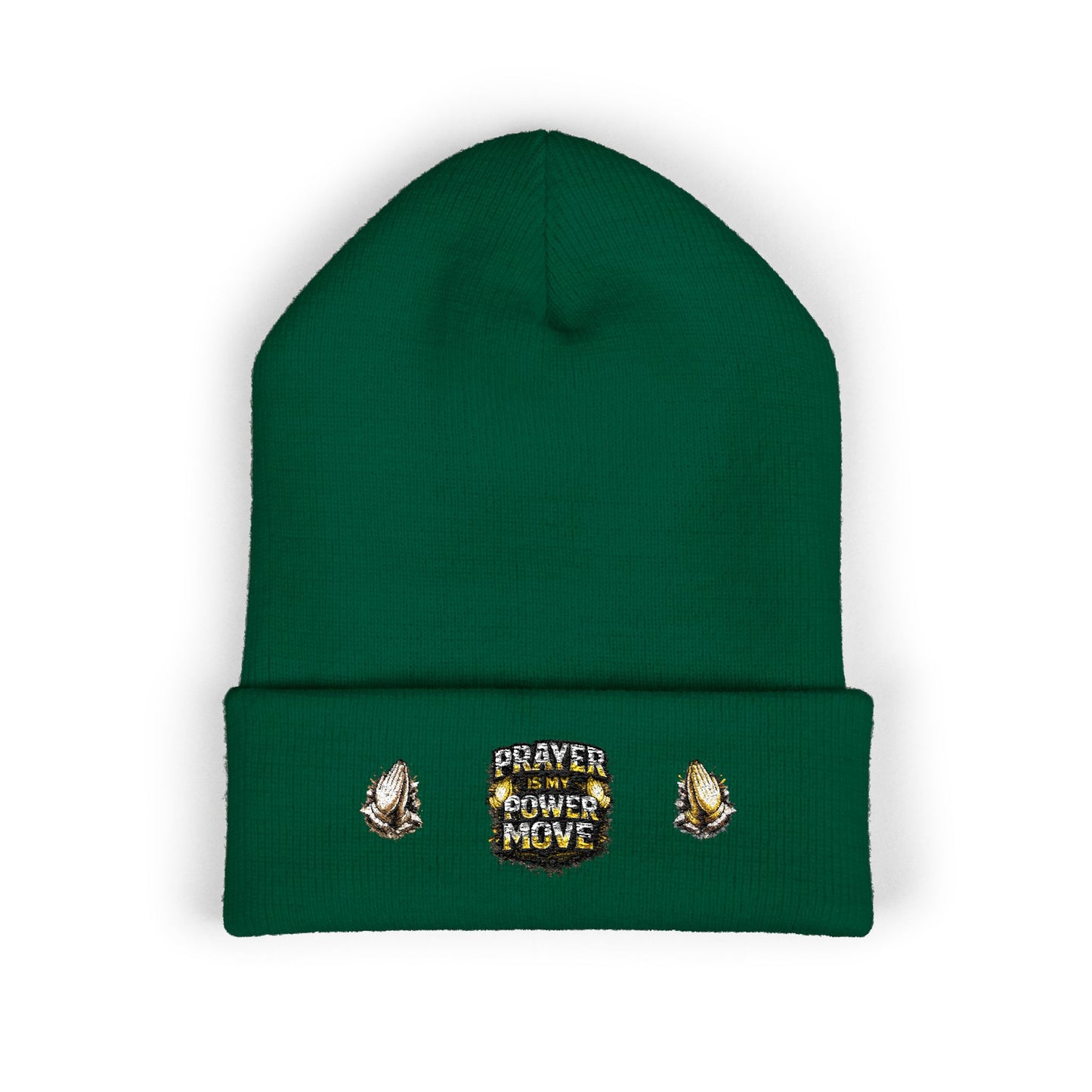 Prayer Power Move Embroidered Beanie