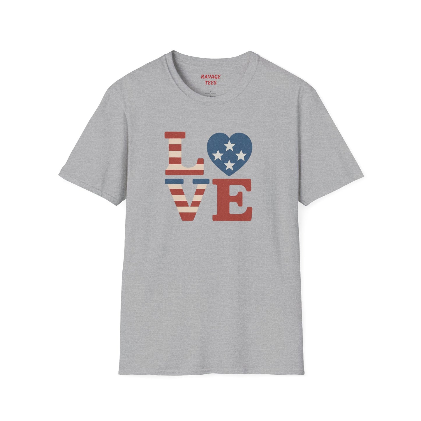 "Freedom & Love" Tee: Unisex 4th of July Graphic Shirt Gift