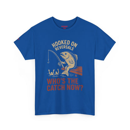 Hooked on Reversals Fishing Tee - Unisex Cotton T-Shirt for Fishing Lovers, Great for Outdoors, Gift for Dad, Summer Apparel, Casual Wear