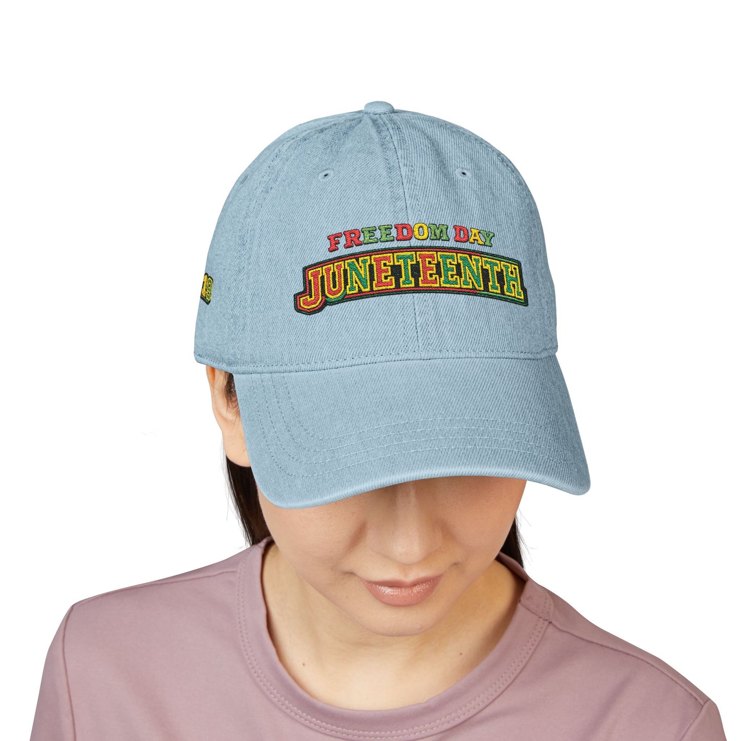 Juneteenth Freedom Day Embroidered Denim Hat