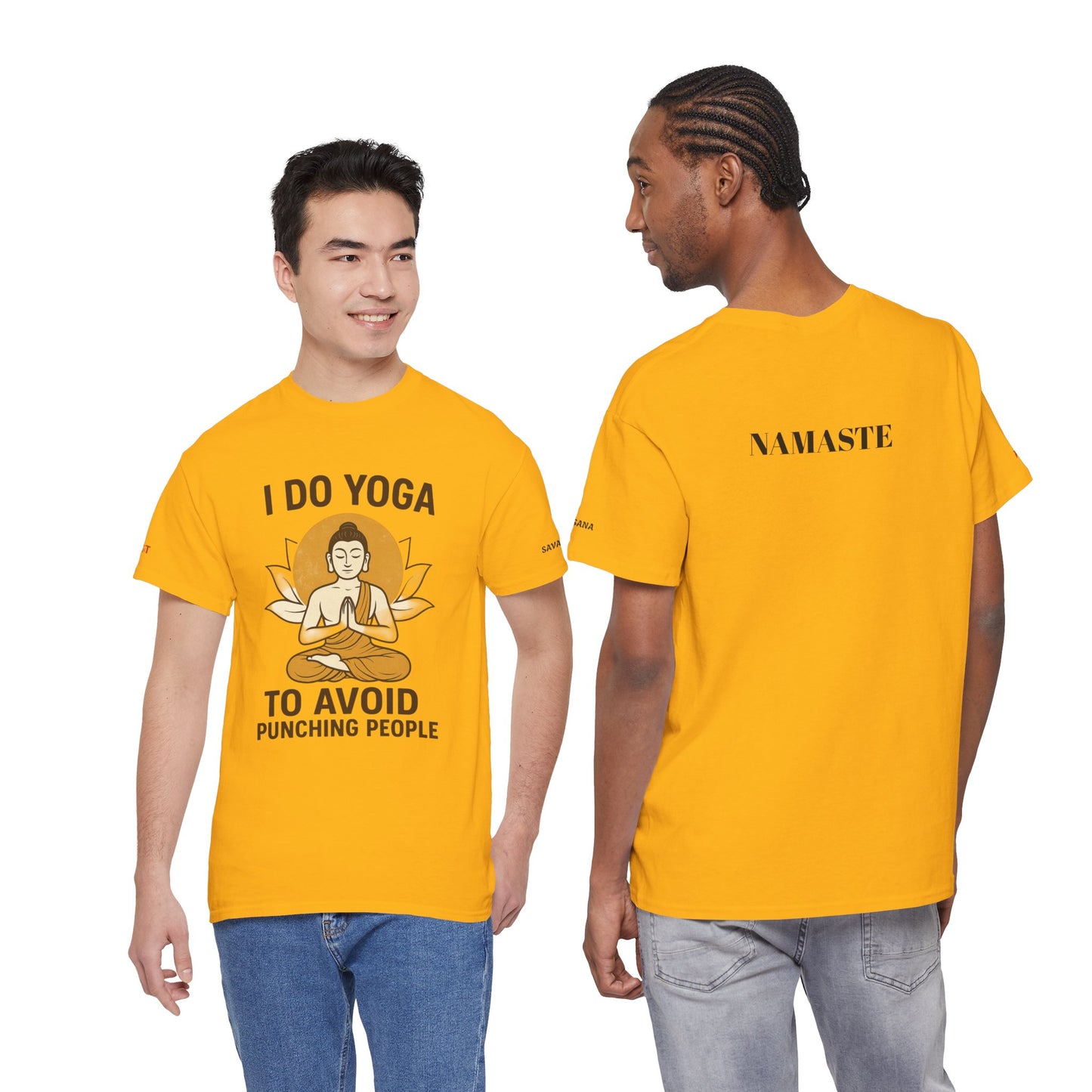 Yoga Humor Tee | I Do Yoga to Avoid Punching People
