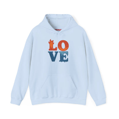 Unisex Hooded Sweatshirt with 'LOVE' Design - Cozy Gift for Friends, Valentine's Day, Casual Wear, Relaxation, Everyday Use