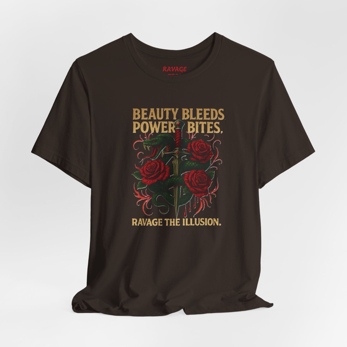 "Beauty Bleeds" Tee: Dark Aesthetic Unisex Graphic T-Shirt