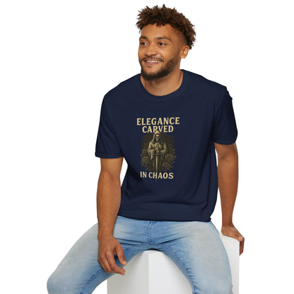 "Elegance Carved in Chaos" Graphic Unisex T-Shirt-Cozy Street Wear