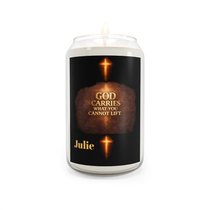 Inspirational Soy Candle - "God Carries What You Cannot Lift" 13.75oz