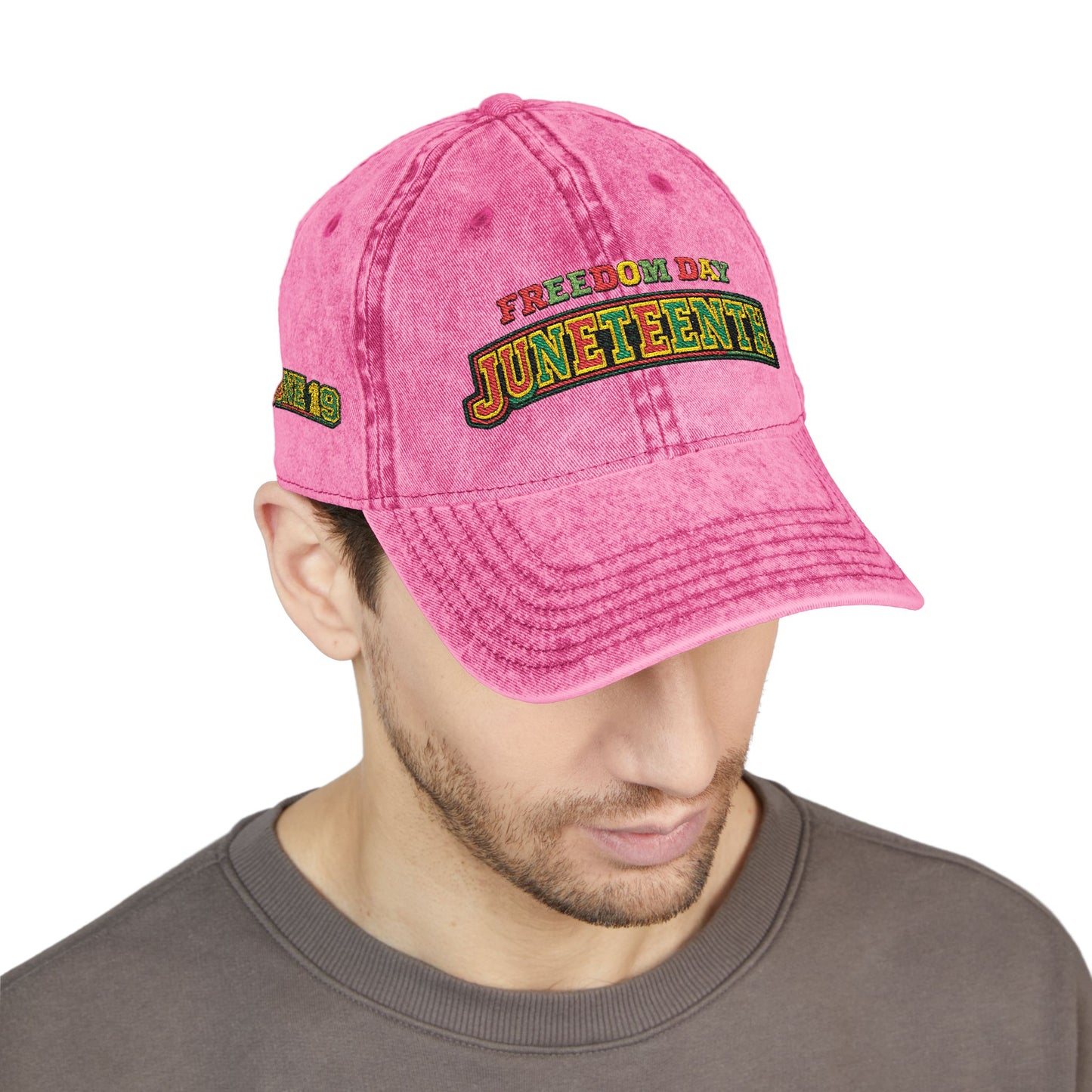 Vintage Embroidered Juneteenth — Freedom Day Cap