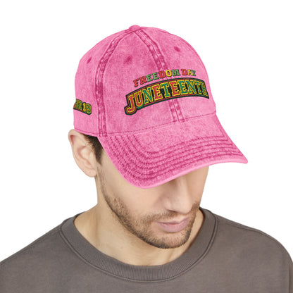 Vintage Embroidered Juneteenth — Freedom Day Cap