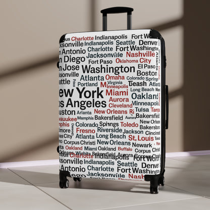 City Adventure Map Travel Suitcase