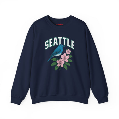 RAVAGE Seattle Vibe Unisex Crewneck Sweatshirt-Cozy Street wear