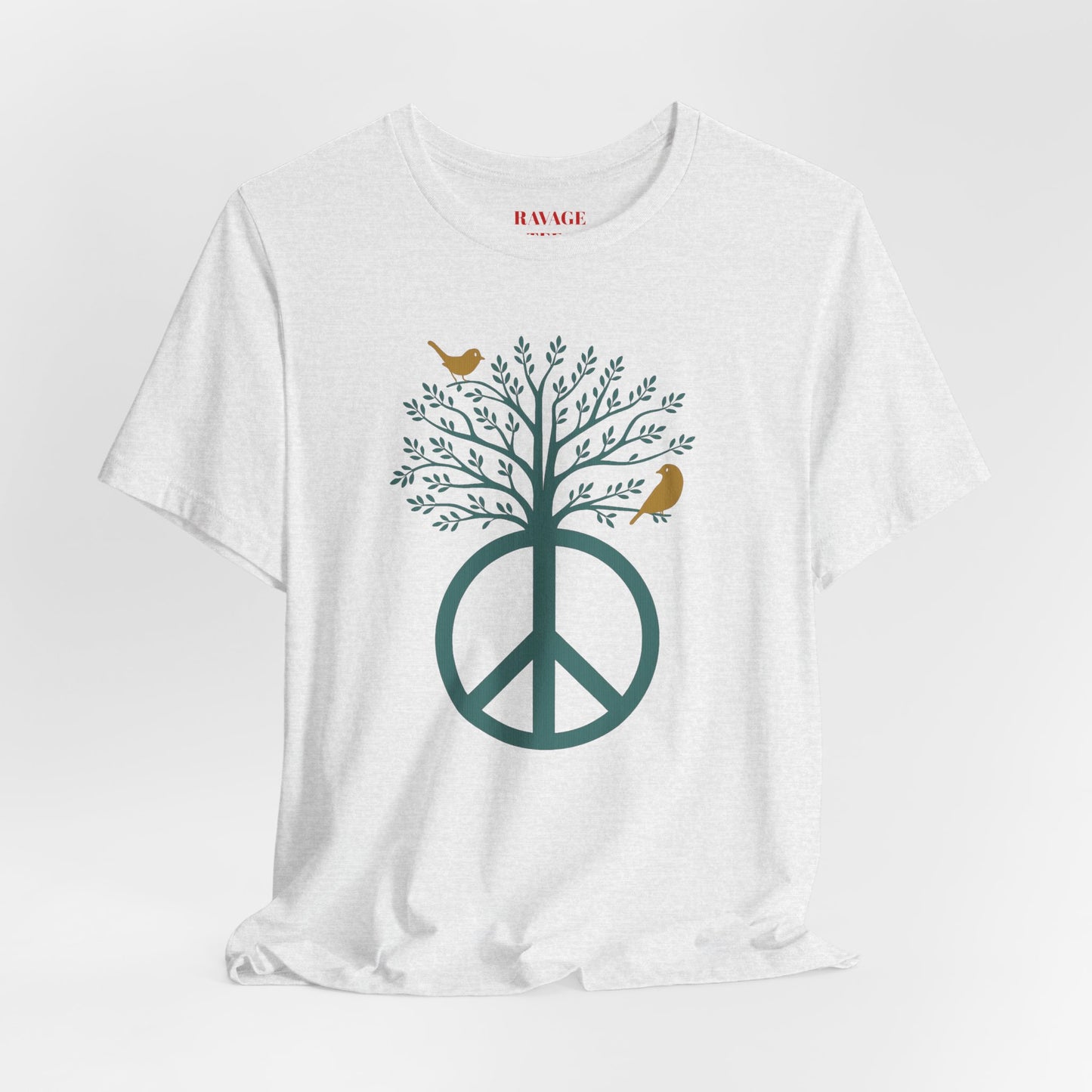 Peace Tree T-Shirt with Birds – Eco Nature Graphic Tee
