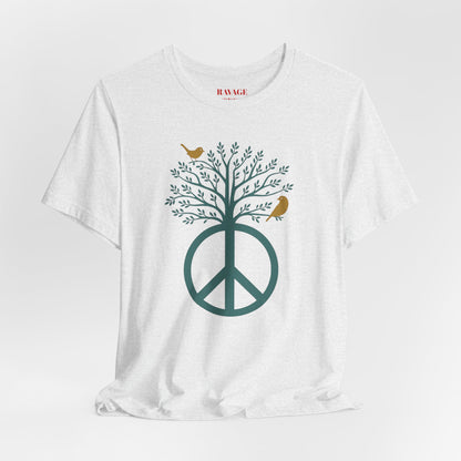 Peace Tree T-Shirt with Birds – Eco Nature Graphic Tee
