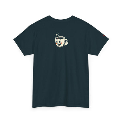 Coffee Lover's Unisex Tee - I Run on Chaos and Caffeine, Funny T-Shirt, Gift for Coffee Enthusiasts, Casual Wear, Relaxed Fit