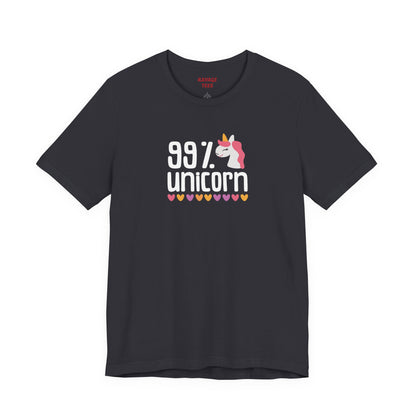99% Unicorn Tee: Funny, Whimsical Graphic T-Shirt for All Ages