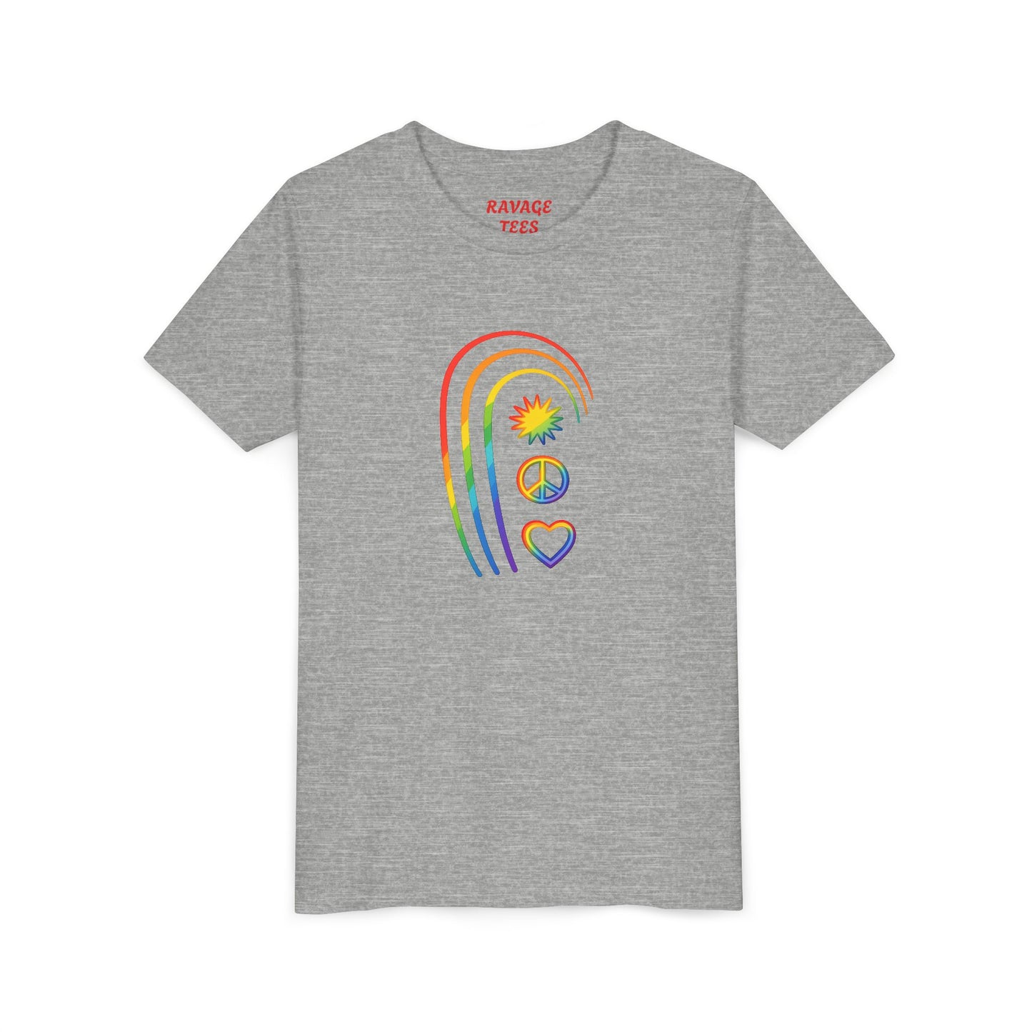 Youth Rainbow Peace & Love Tee