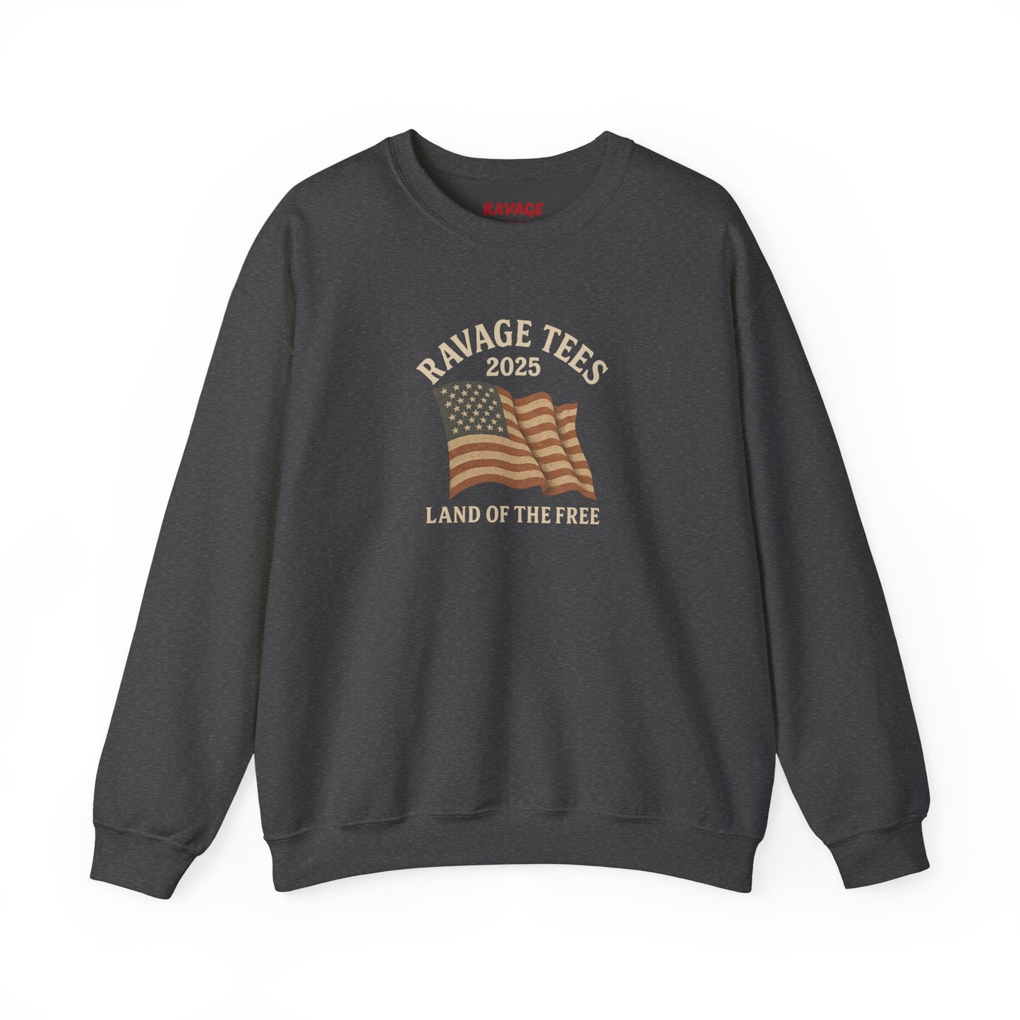 Patriotic Crewneck: "Land of the Free" Unisex Sweatshirt Gift