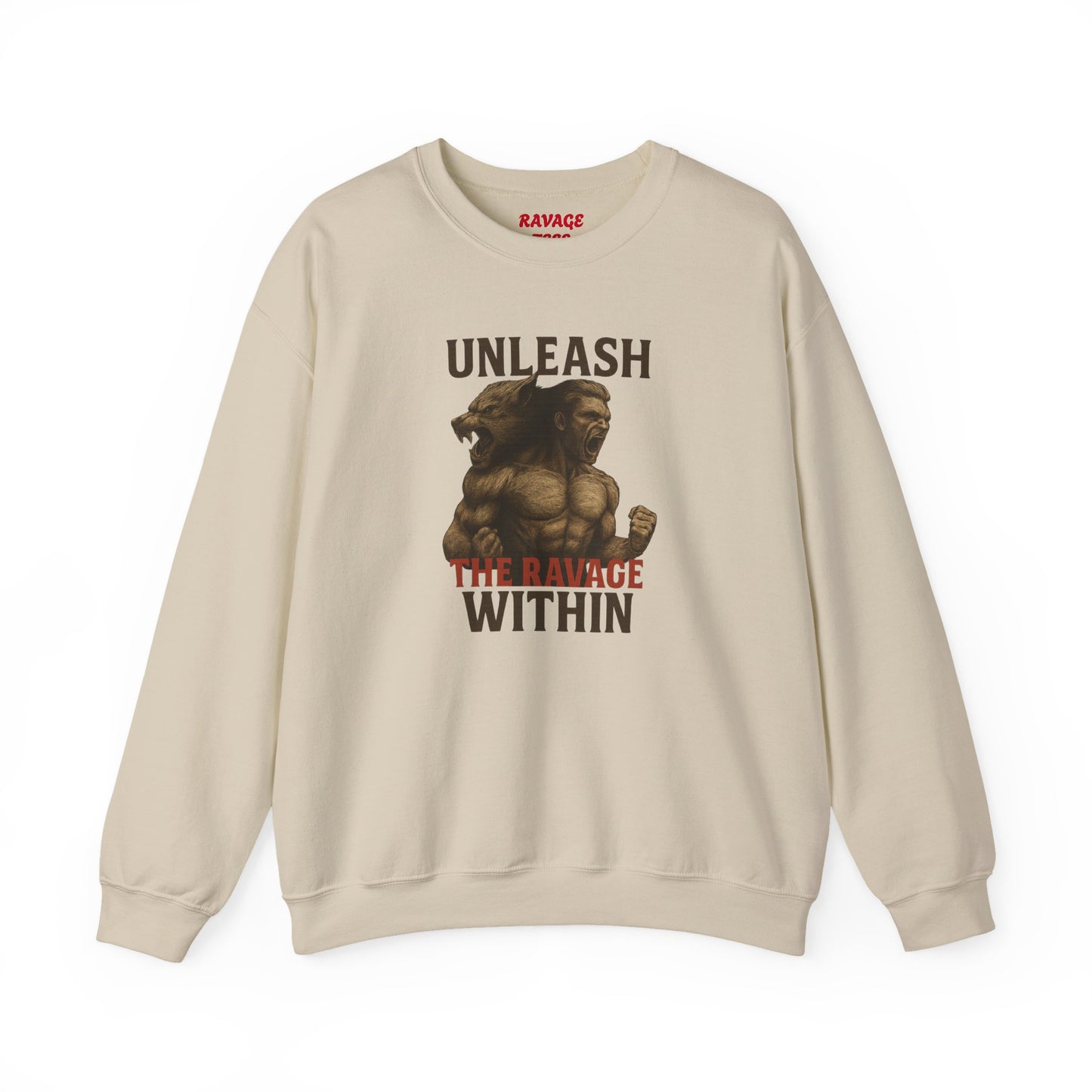 Unleash the Ravage Within  – Unisex French Terry Sweatshirt, Cozy Fall Casual Wear, Gamer Gift, Comfortable Everyday Apparel
