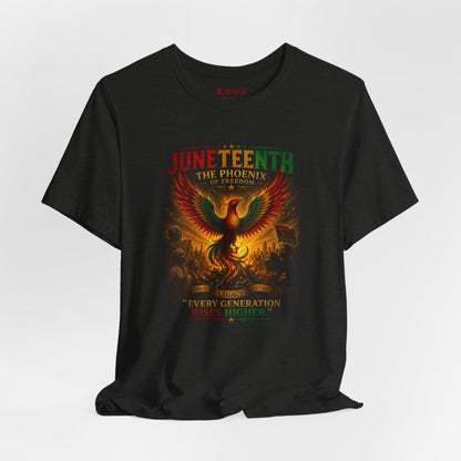 Juneteenth Phoenix Tee — "Every Generation rRises Higher"