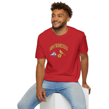 SAN FRANCISCO Vibes Unisex T-Shirt – Casual Summer Tee, Beachwear, Travel Outfit, Vacation Style, Gift for Him or Her