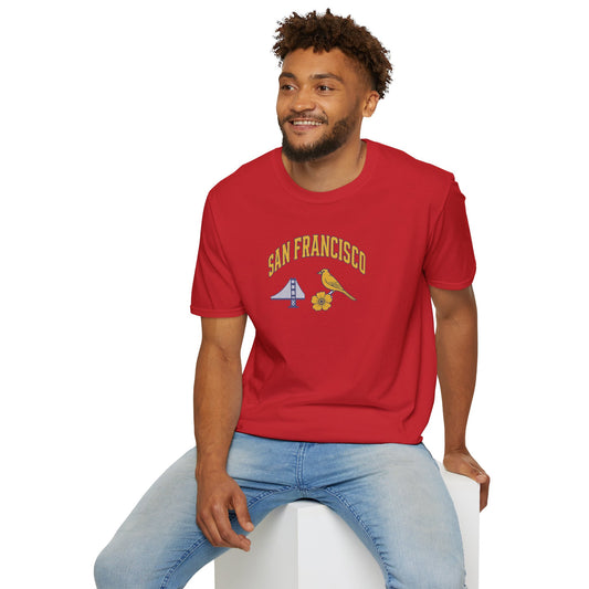 SAN FRANCISCO Vibes Unisex T-Shirt – Casual Summer Tee, Beachwear, Travel Outfit, Vacation Style, Gift for Him or Her