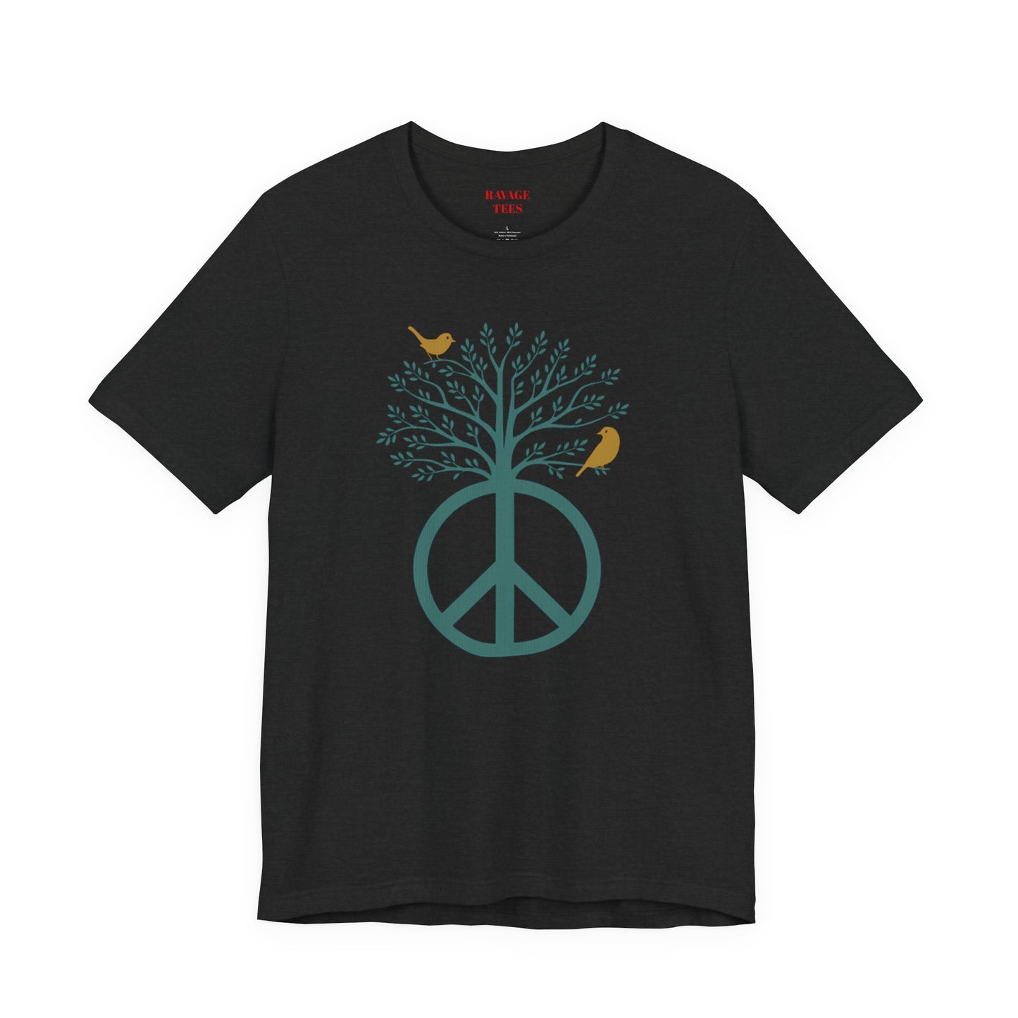 Peace Tree T-Shirt with Birds – Eco Nature Graphic Tee