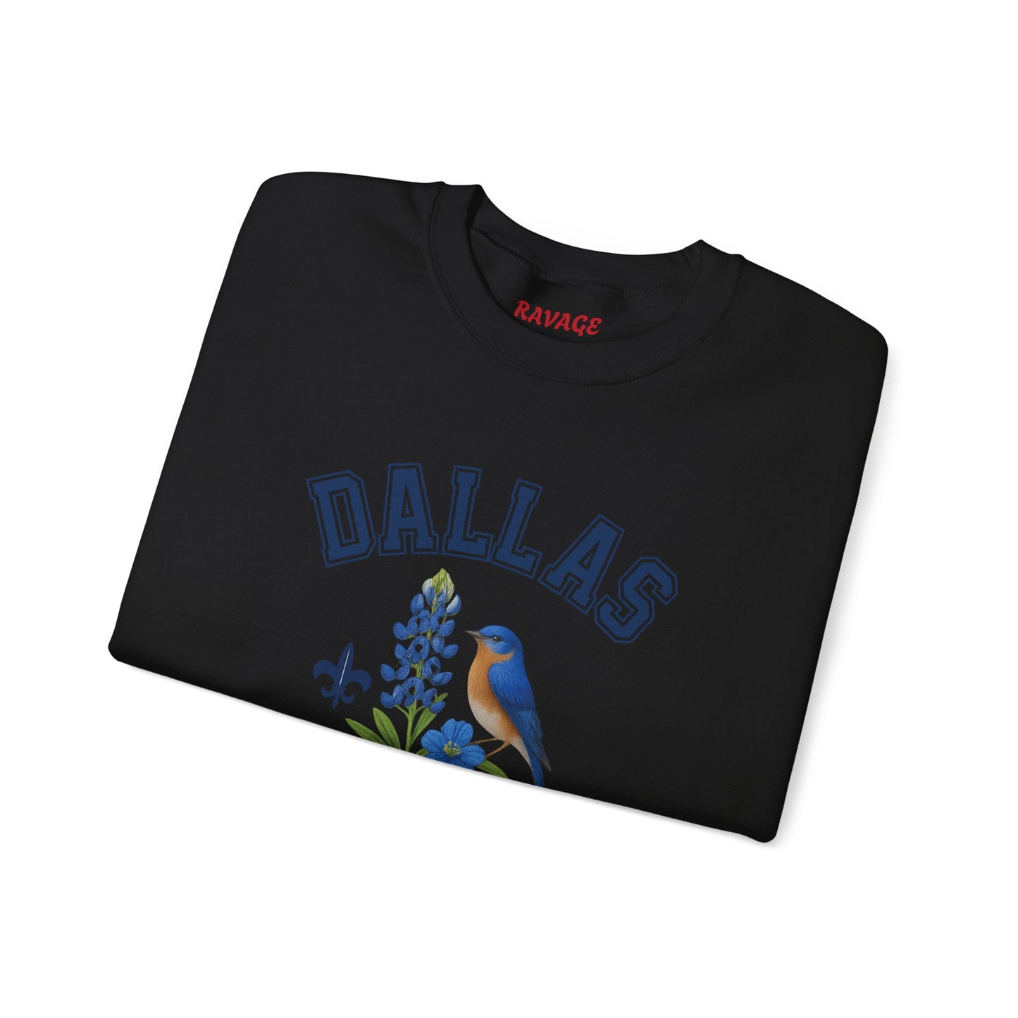 RAVAGE DALLAS - City Vibe Sweatshirt | Unisex Cardinal Crewneck, Cozy Fall Fashion, Casual Wear, Bird Lover Gift Idea