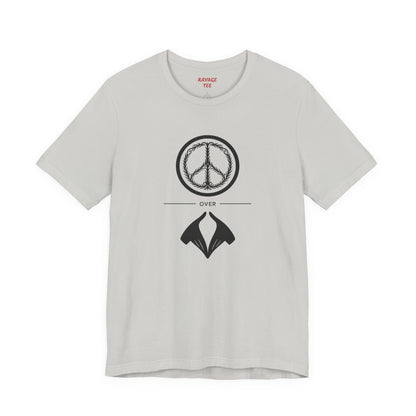 Peace Sign Unisex Jersey Tee, Casual Wear, Gift for Friends, Summer Fashion, Festival Outfit, Eco-Friendly Apparel