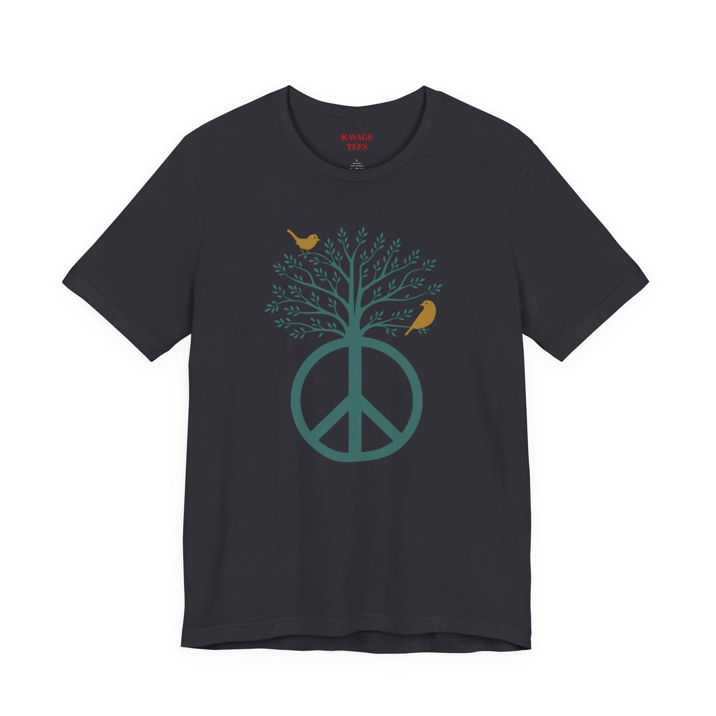 Peace Tree T-Shirt with Birds – Eco Nature Graphic Tee