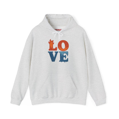 Unisex Hooded Sweatshirt with 'LOVE' Design - Cozy Gift for Friends, Valentine's Day, Casual Wear, Relaxation, Everyday Use