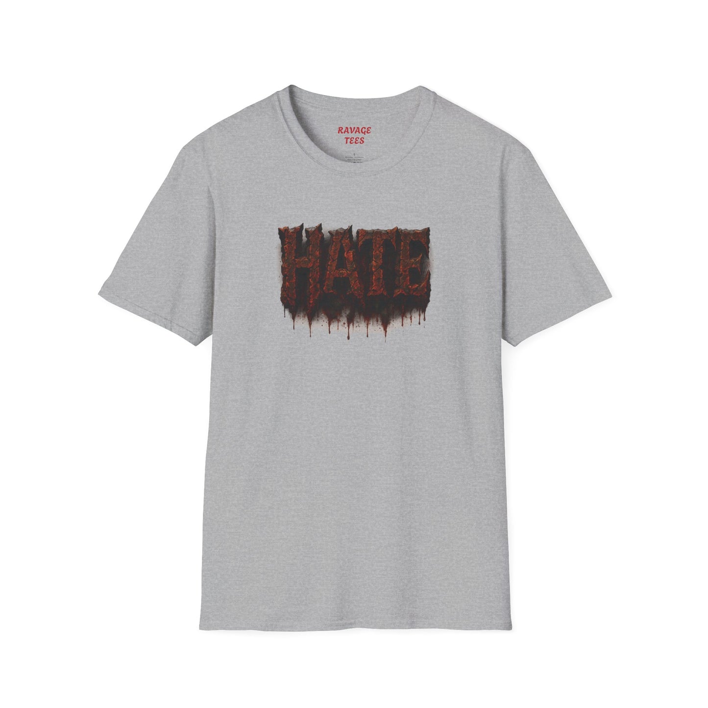HATE Graphic Tee – Bold Gothic Streetwear T-Shirt, Edgy Unisex Design, Dark Aesthetic Fashion for Men & Women
