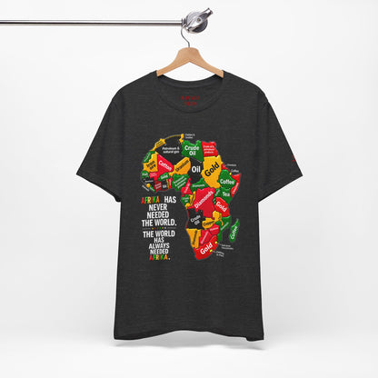 Africa Map “Africa Has Never Needed the World” Graphic Tee