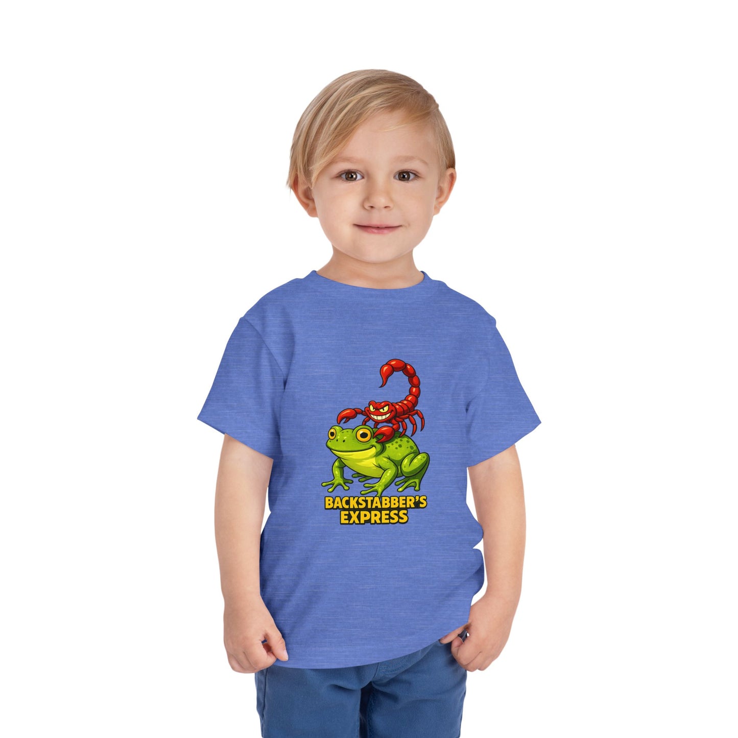 Toddler Tee — 'Backstabber's Express' Scorpion & Frog Funny Kids Shirt