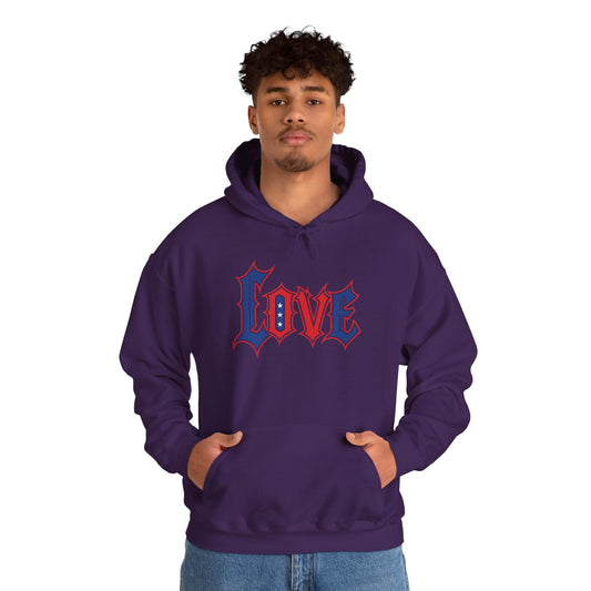 Unisex Hooded Sweatshirt with 'LOVE' Design - Cozy Gift for Friends, Valentine's Day, Casual Wear, Relaxation, Everyday Use