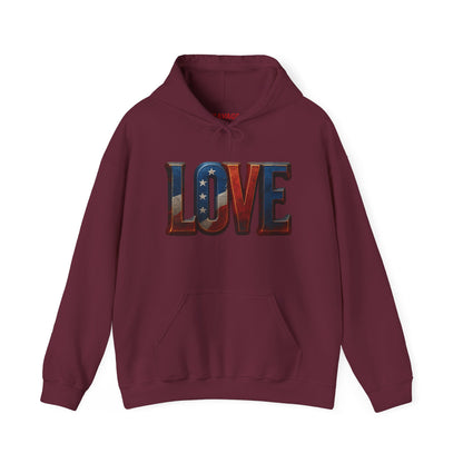 Unisex Hooded Sweatshirt with 'LOVE' Design - Cozy Gift for Friends, Valentine's Day, Casual Wear, Relaxation, Everyday Use