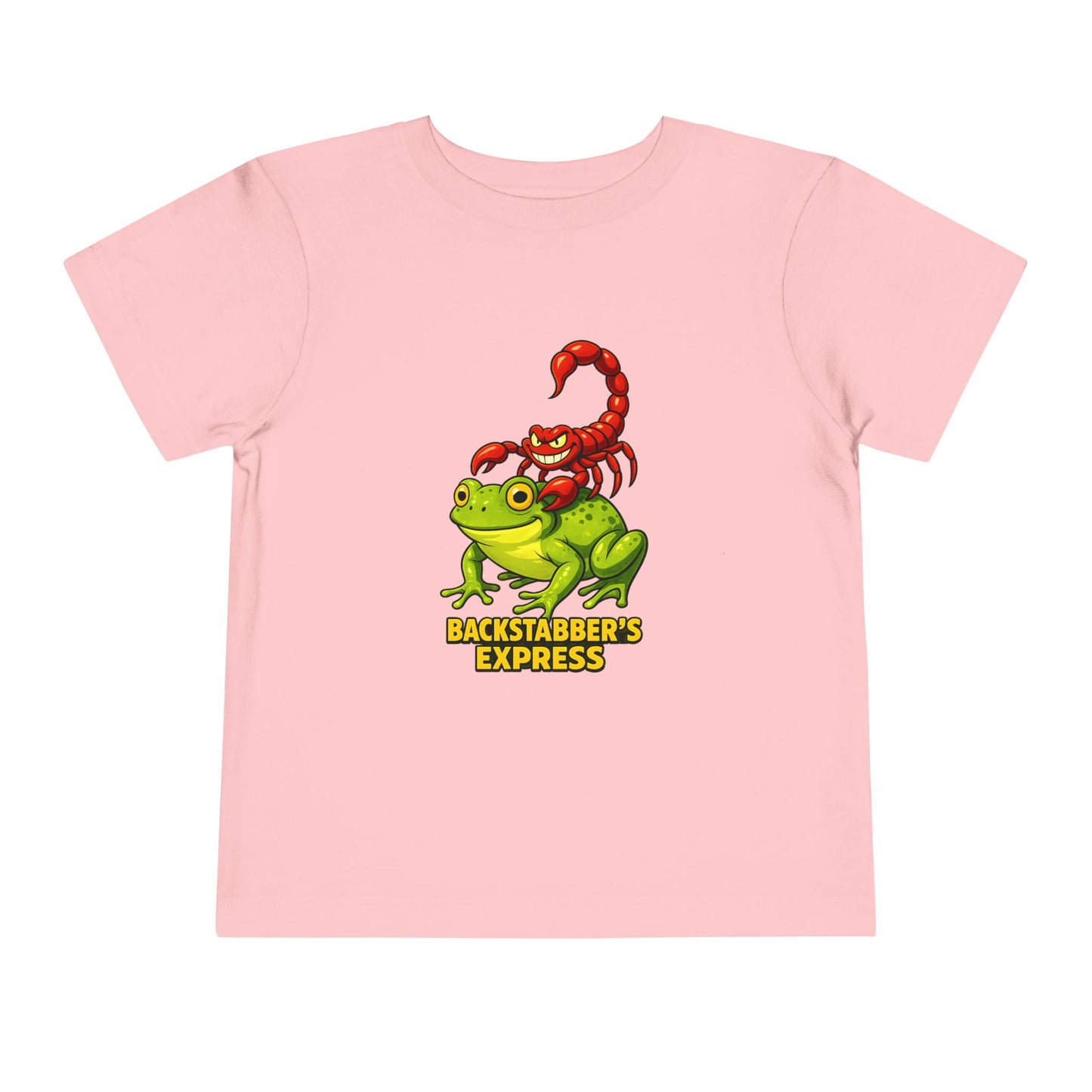 Toddler Tee — 'Backstabber's Express' Scorpion & Frog Funny Kids Shirt