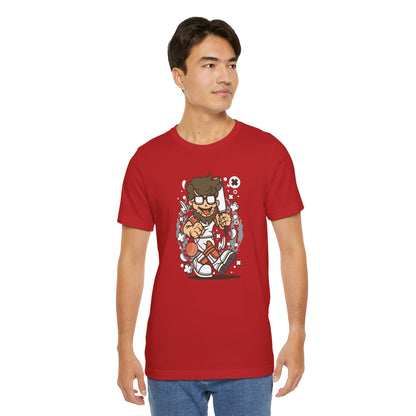 Retro Gamer Cartoon Character Tee
