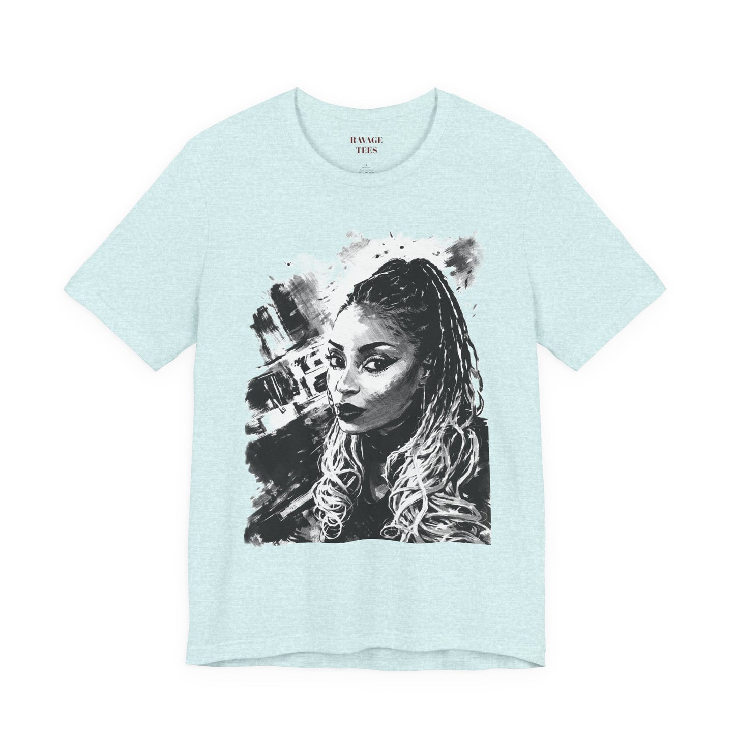Personalize Black & White Ink Print T-Shirt