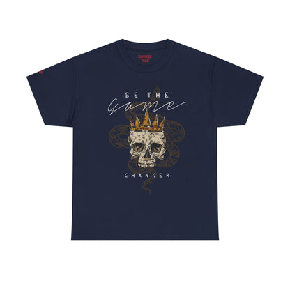 Be The Game Changer. Stylish Skull Graphic Tee for Casual Wear