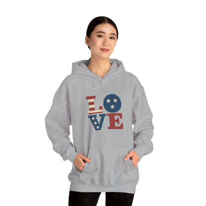 Unisex Hooded Sweatshirt with 'LOVE' Design - Cozy Gift for Friends, Valentine's Day, Casual Wear, Relaxation, Everyday Use