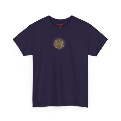 Dynamic Chaos Graphic Tee - Unisex Heavy Cotton T-Shirt, Casual Style