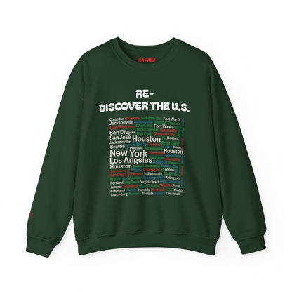 City Map Crewneck Sweatshirt, Cozy Urban Style for Travel Lovers or Travel Enthusiasts