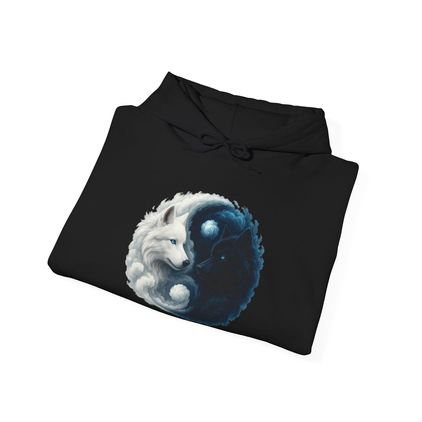 Yin Yang Wolf Sweatshirt: Spiritual Harmony Wildlife Pullover