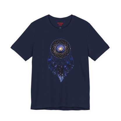 Dreamcatcher Galaxy T-Shirt — Mystical Cosmic Feather Tee